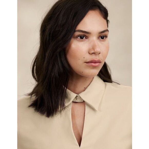 Banana Republic Essential Collared Blouse Size XL * - Picture 11 of 11